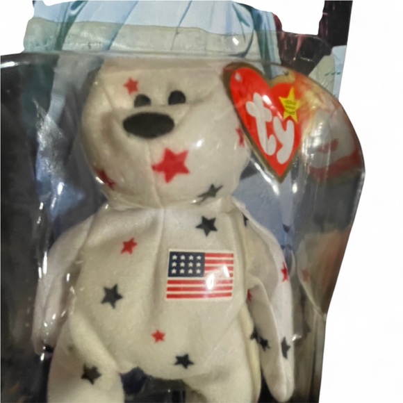 Ty Glory Bear with Flag and Stars - Picture 4 of 6